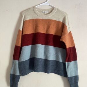 Madewell striped sweater Wool Alpaca striped crew neck